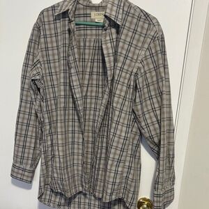 J. Crew Gray Plaid Shirt men’s medium
